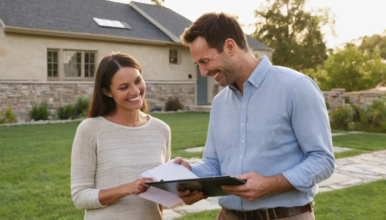 A homeowner reviewing a septic estimate with a local provider in the Vandergrift area